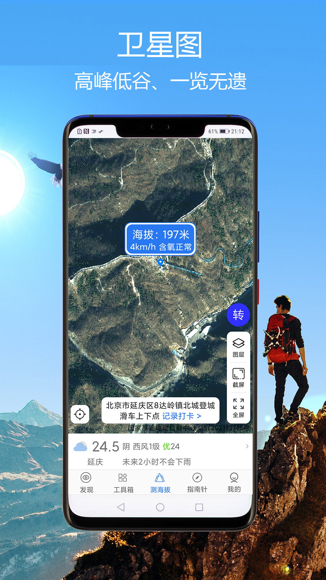 GPS海拔指南针